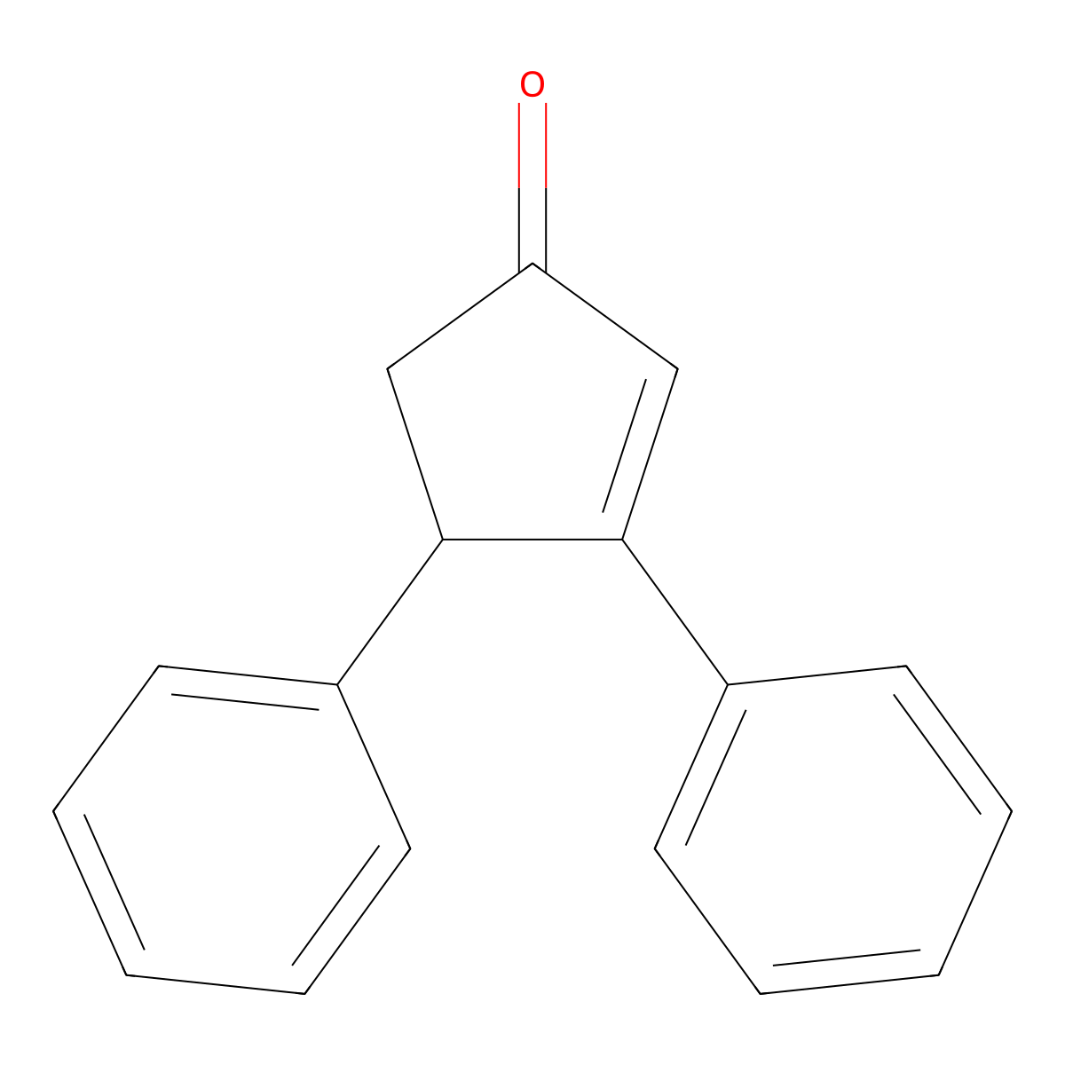 3,4-Diphenylcyclopent-2-en-1-one molecular structure, CAS 24771-62-8