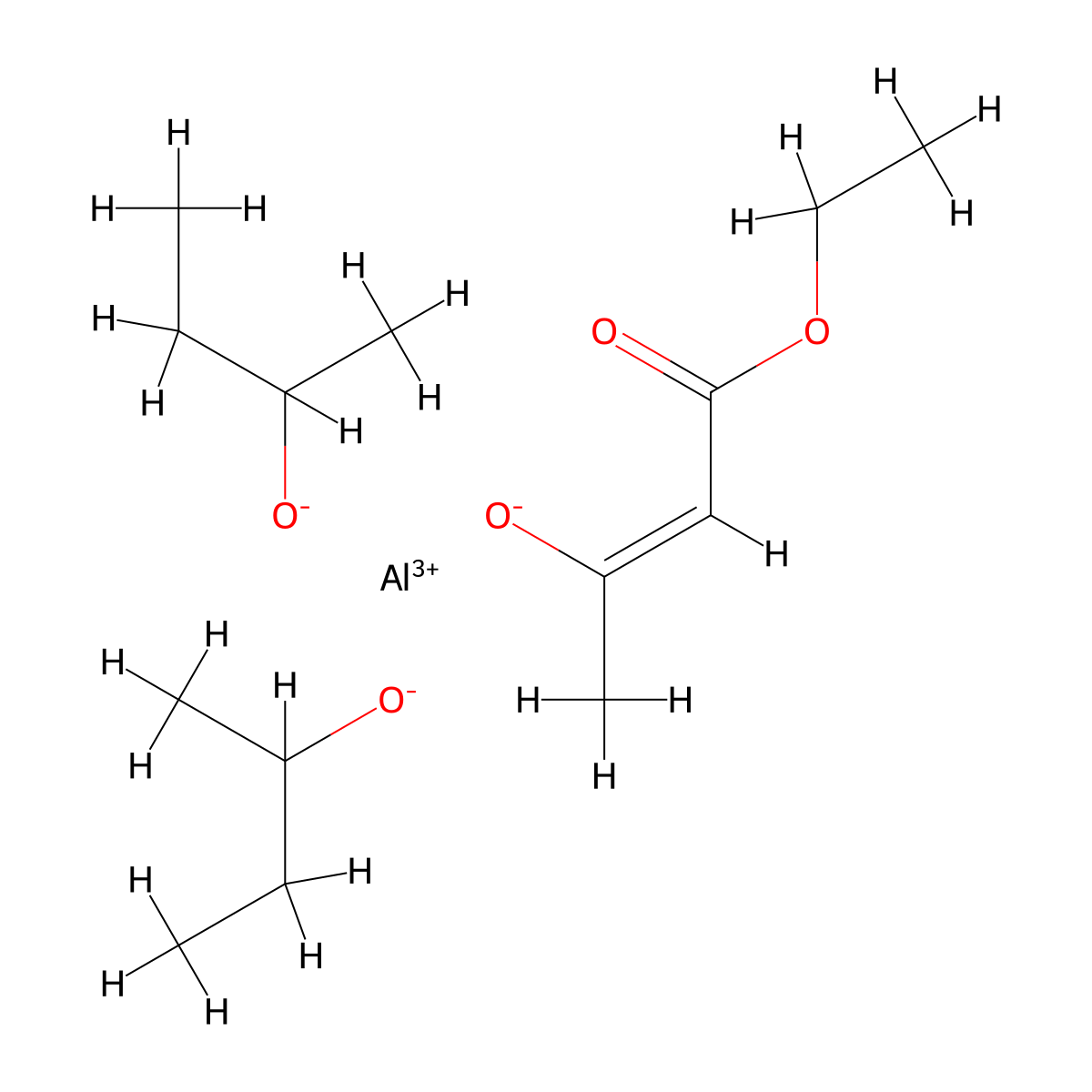Aluminum ethyl acetoacetate di-sec-butylate molecular structure, CAS 24772-51-8