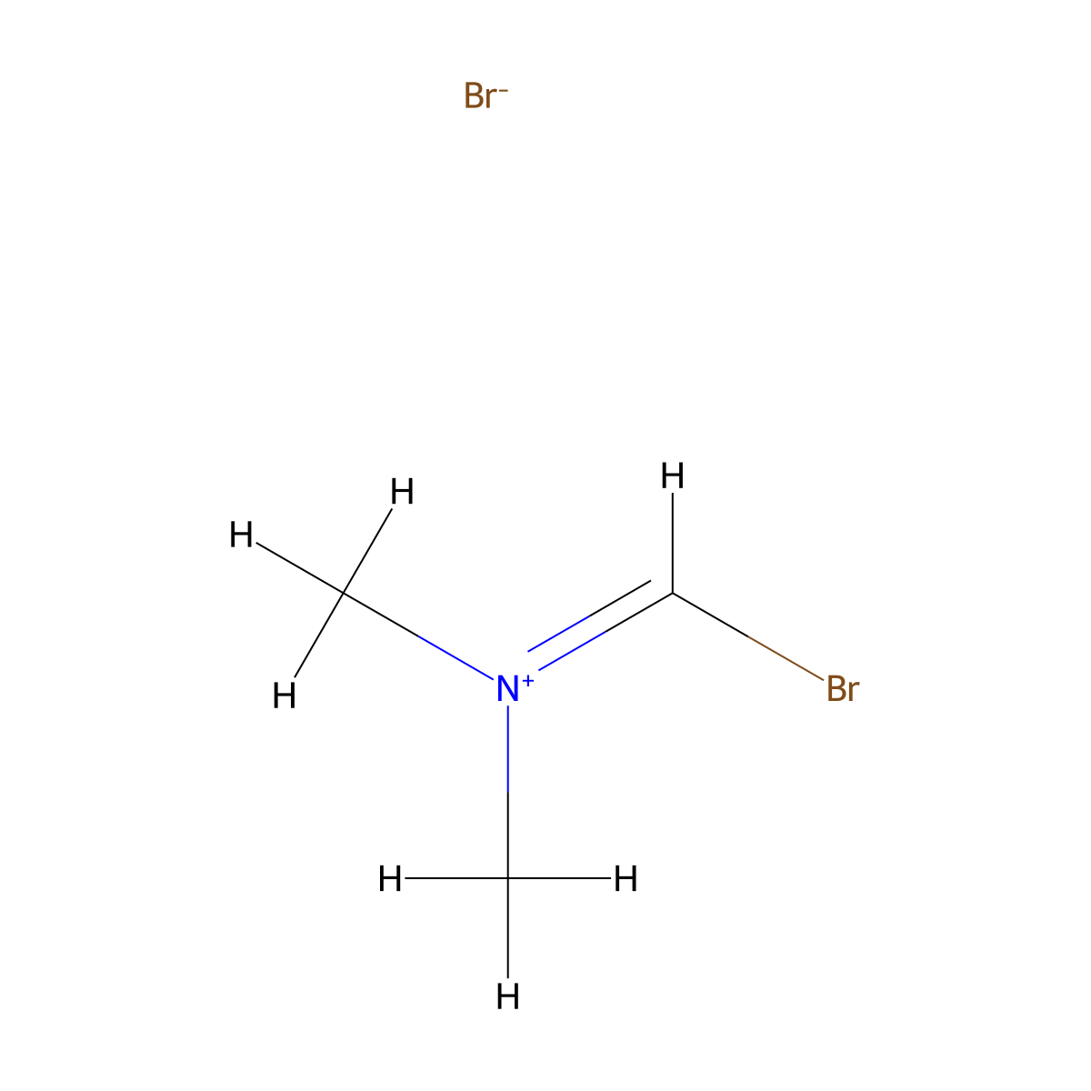 Methanaminium, N-(bromomethylene)-N-methyl-, bromide molecular structure, CAS 24774-61-6