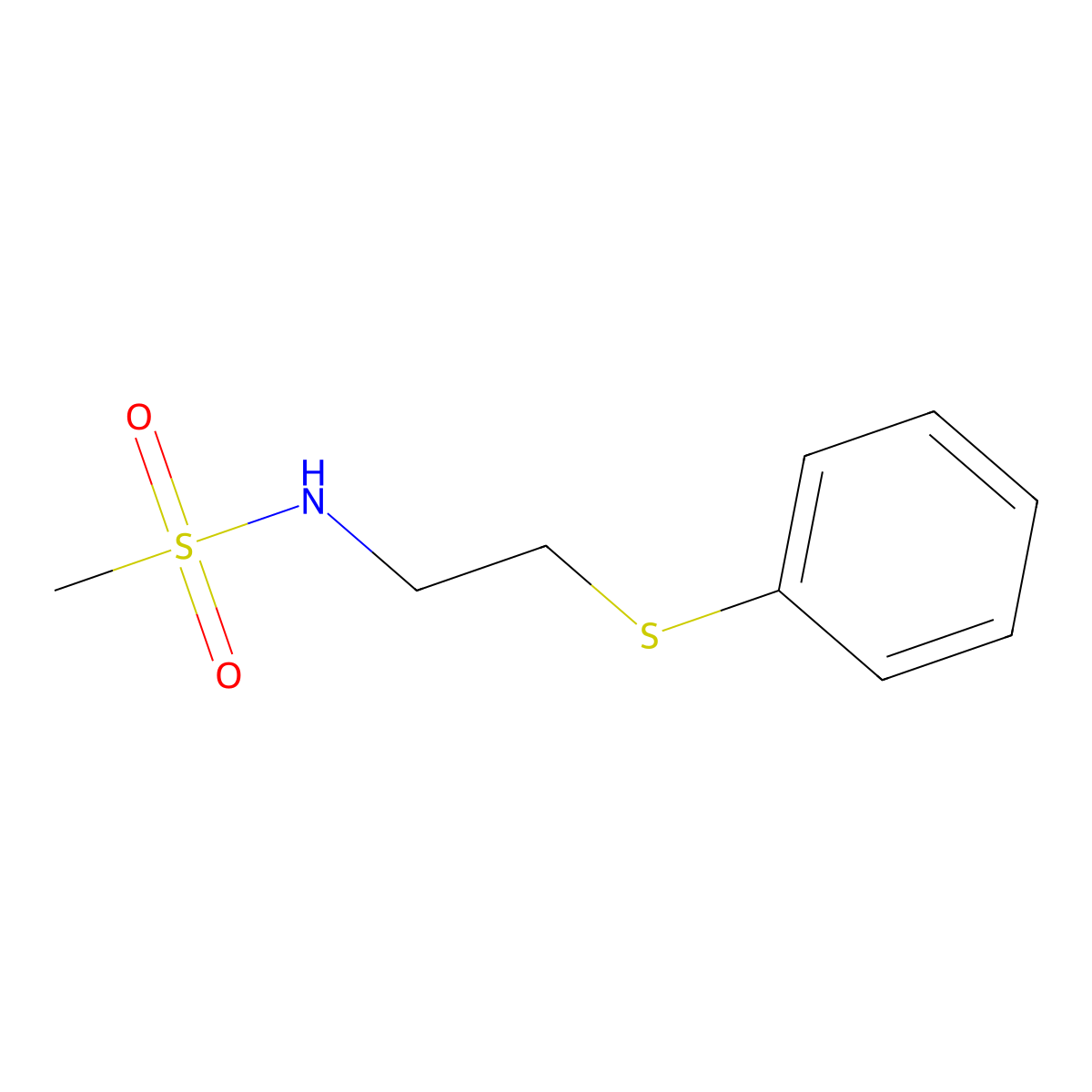 N-(2-phenylsulfanylethyl)methanesulfonamide molecular structure, CAS 24775-13-1