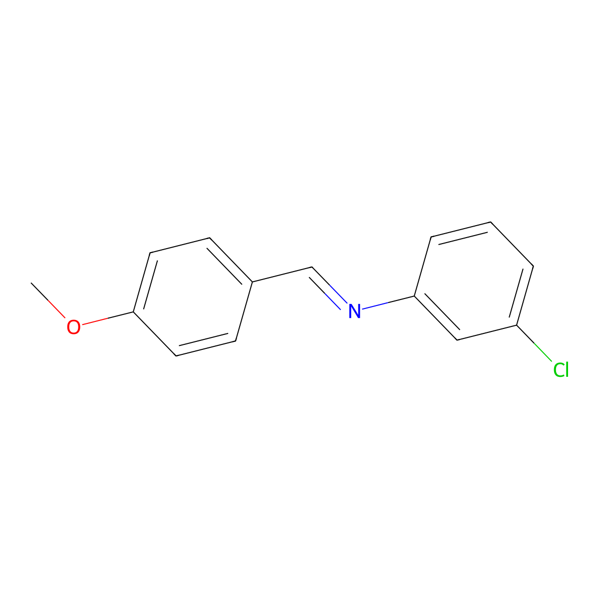 3-Chloro-N-(4-methoxybenzylidene)aniline molecular structure, CAS 24776-57-6