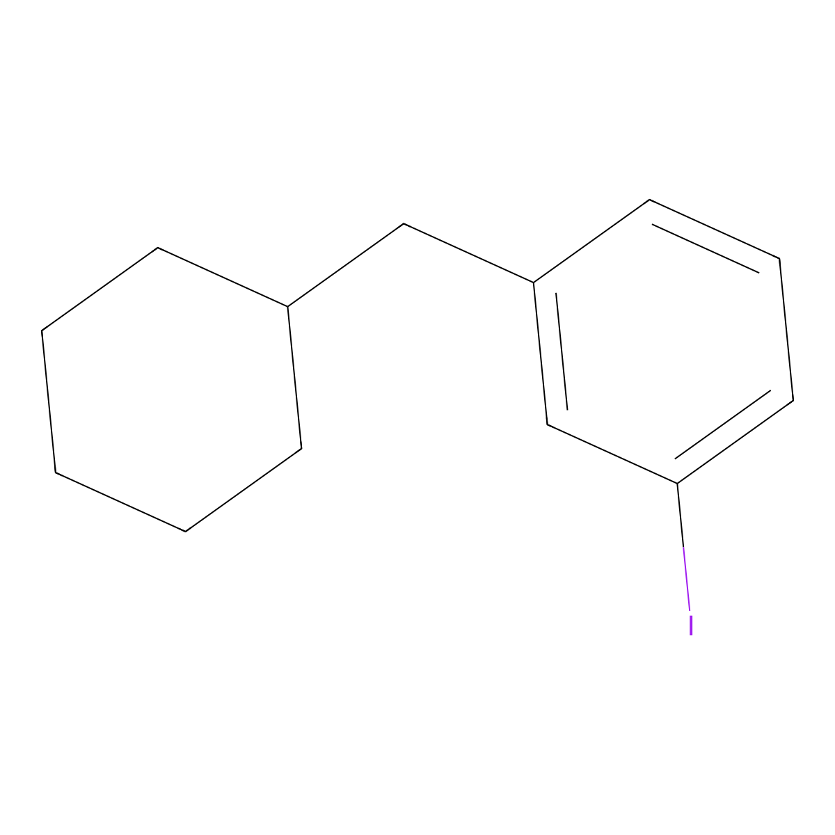 1-(Cyclohexylmethyl)-3-iodobenzene molecular structure, CAS 2477727-66-3