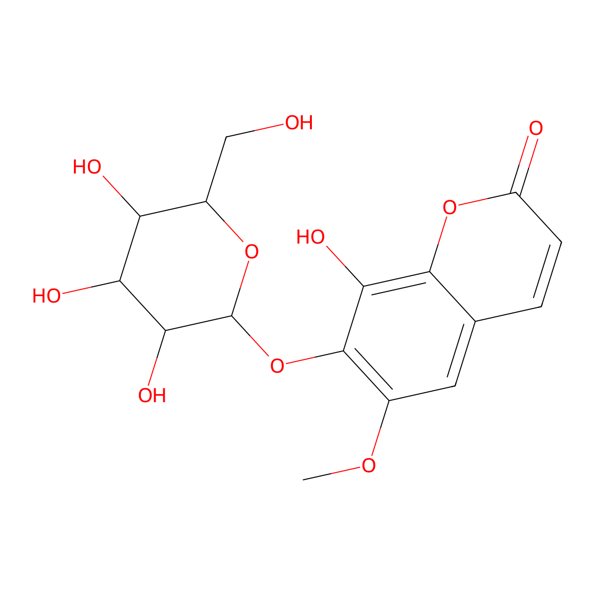 Isofraxoside molecular structure, CAS 24778-11-8