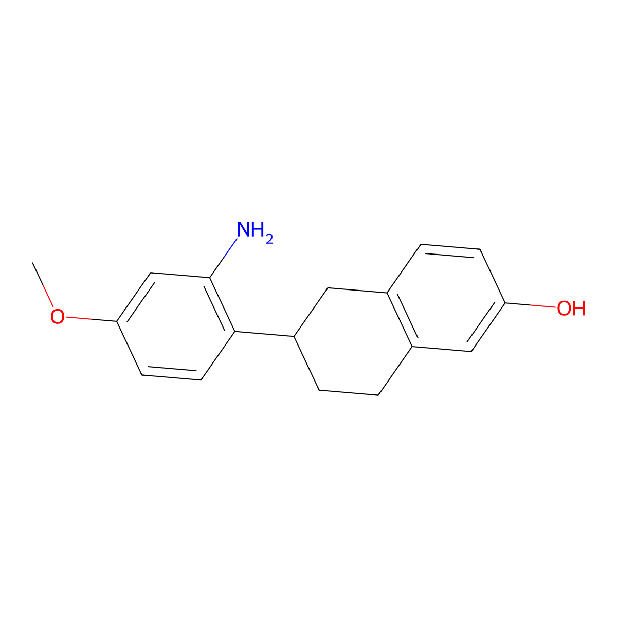 (2R)-2-(2-Amino-4-methoxy-phenyl)tetralin-6-OL molecular structure, CAS 2477812-39-6