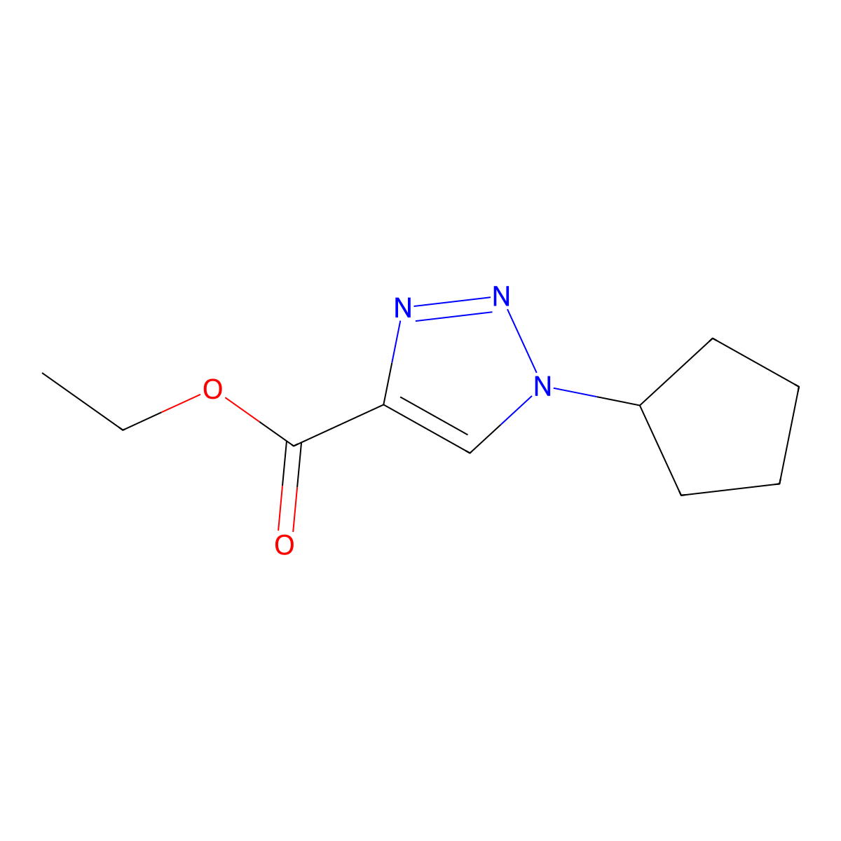 ethyl 1-cyclopentyl-1H-1,2,3-triazole-4-carboxylate molecular structure, CAS 2477841-39-5