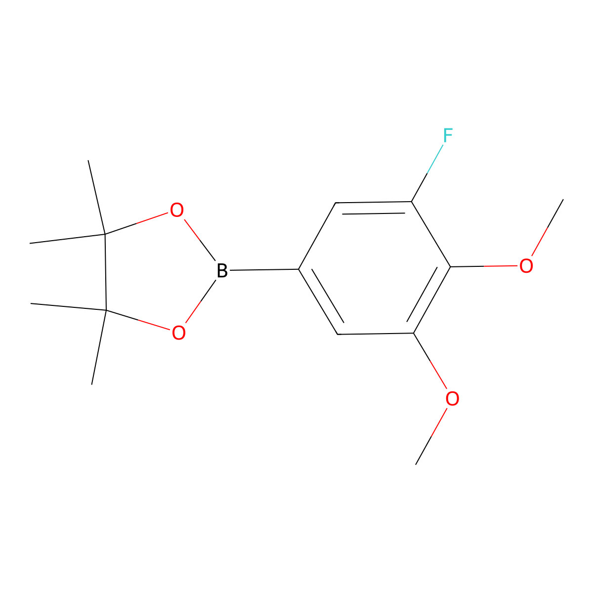 2-(3-Fluoro-4,5-dimethoxyphenyl)-4,4,5,5-tetramethyl-1,3,2-dioxaborolane molecular structure, CAS 2477881-64-2