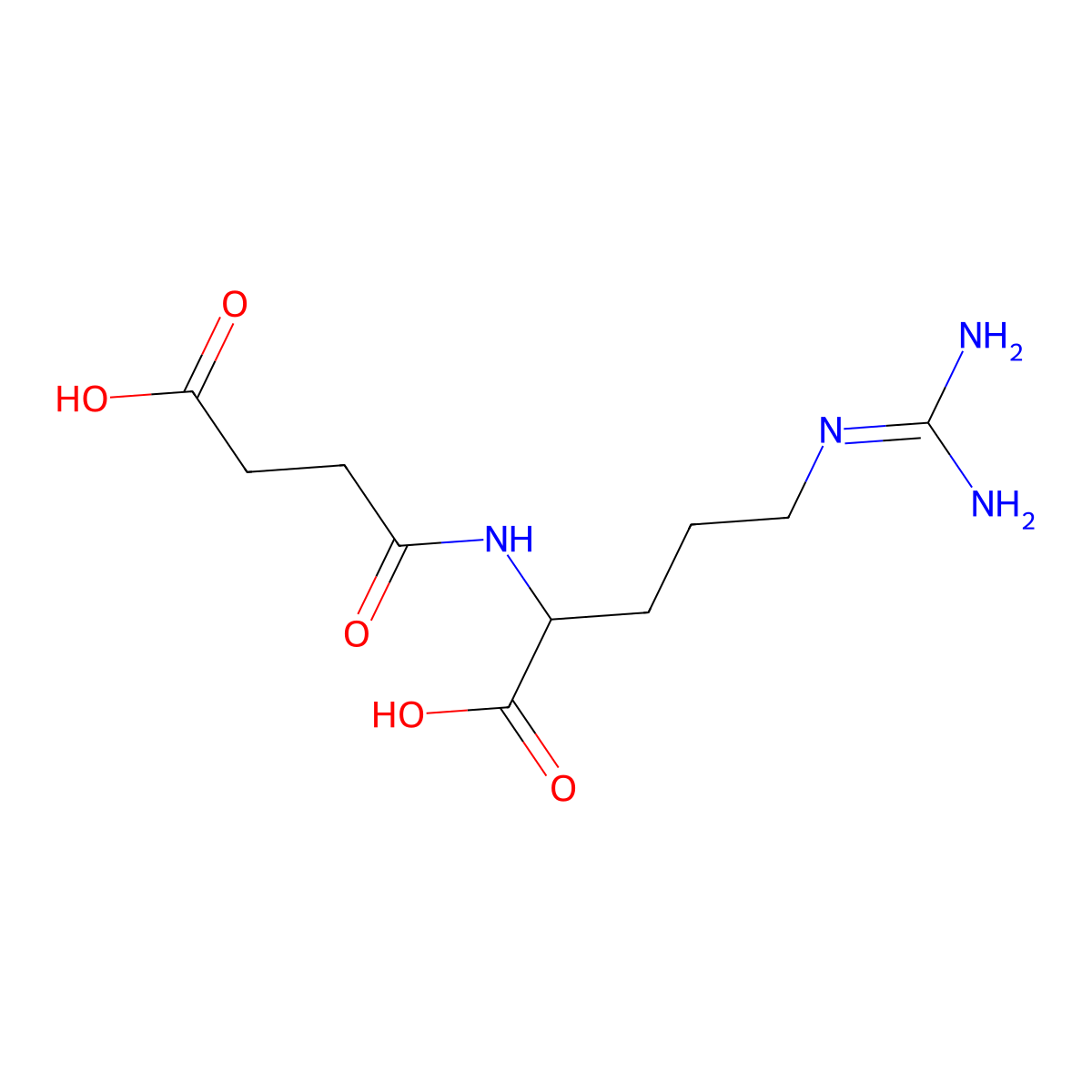 N(2)-succinyl-L-arginine molecular structure, CAS 2478-02-6