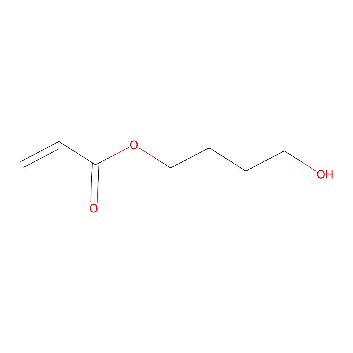4-Hydroxybutyl acrylate molecular structure, CAS 2478-10-6