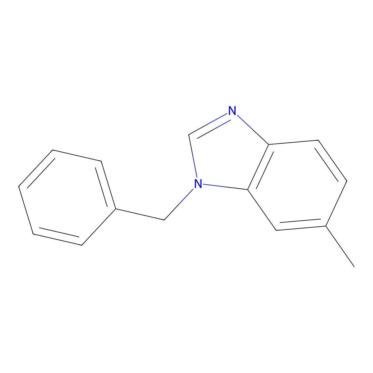 1-benzyl-6-methyl-1H-benzimidazole molecular structure, CAS 24780-82-3