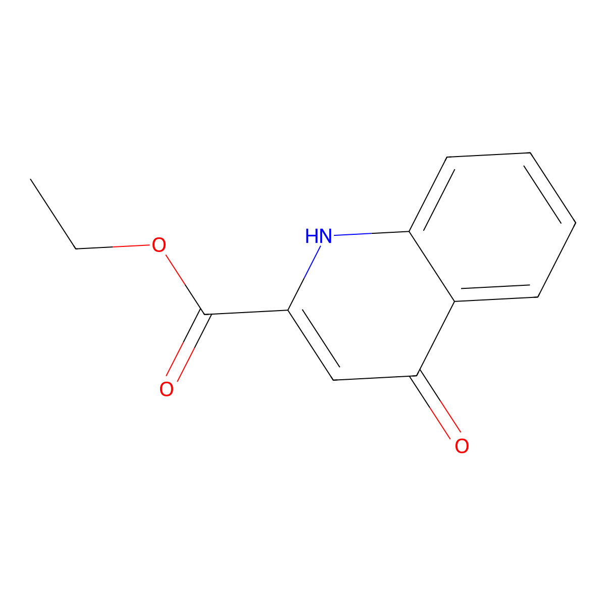 Ethyl 4-oxo-1,4-dihydroquinoline-2-carboxylate molecular structure, CAS 24782-43-2