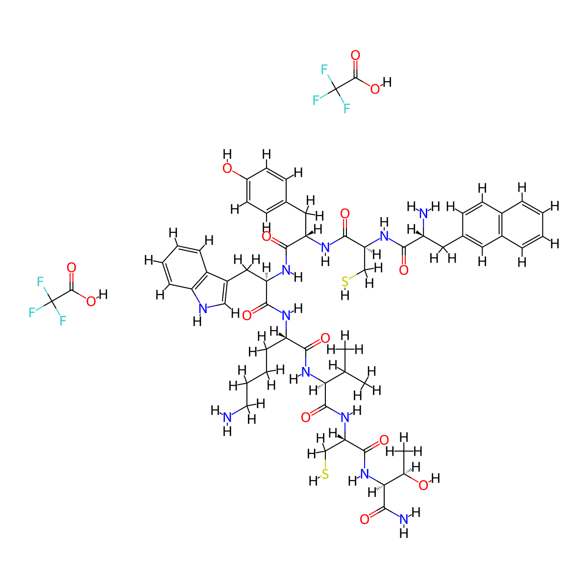 Angiopeptin (TFA) molecular structure, CAS 2478421-60-0