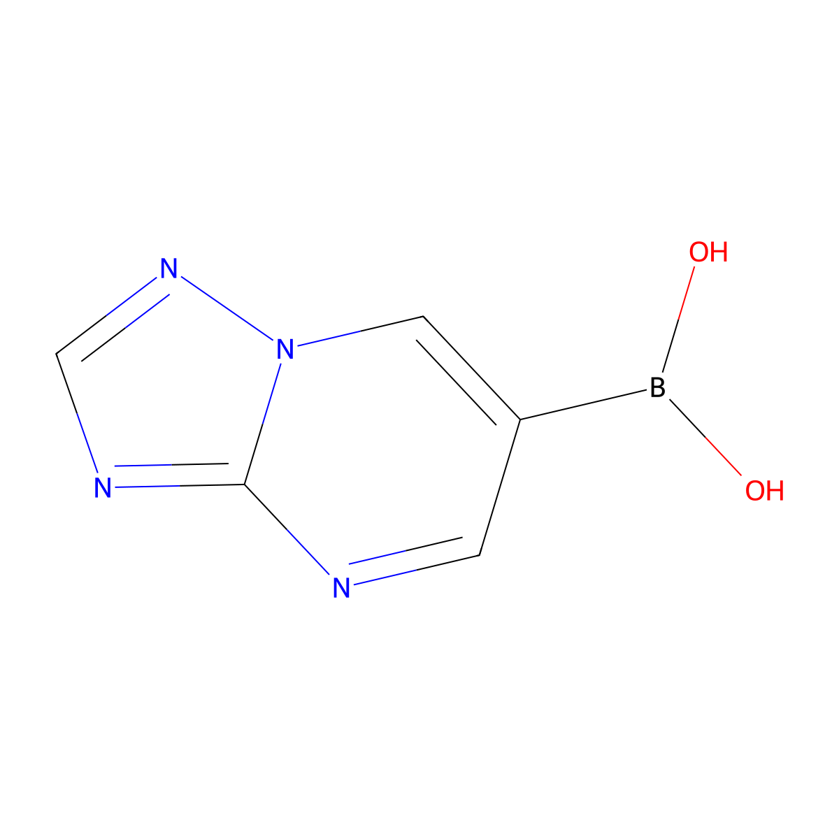 {[1,2,4]Triazolo[1,5-a]pyrimidin-6-yl}boronic acid molecular structure, CAS 2478458-63-6