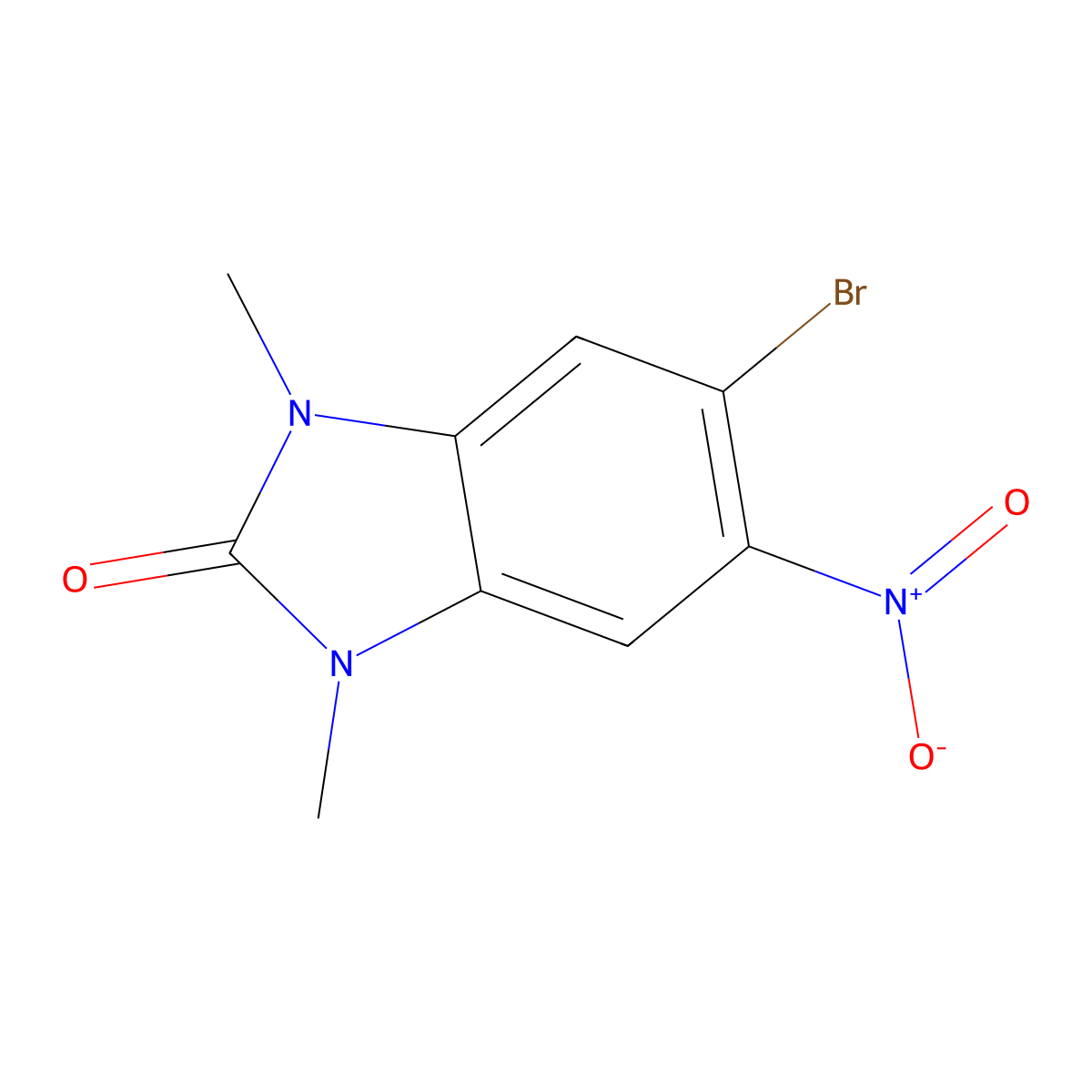 5-bromo-1,3-dimethyl-6-nitro-1H-benzo[d]imidazol-2(3H)-one molecular structure, CAS 24786-51-4