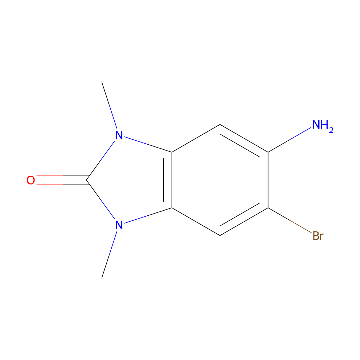 5-Amino-6-bromo-1,3-dimethyl-1H-benzo[d]imidazol-2(3H)-one molecular structure, CAS 24786-52-5