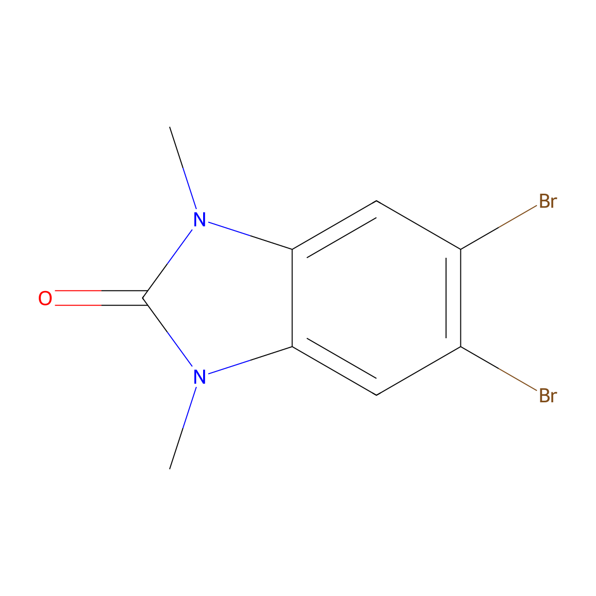 5,6-Dibromo-1,3-dimethyl-1H-benzo[d]imidazol-2(3H)-one molecular structure, CAS 24786-53-6