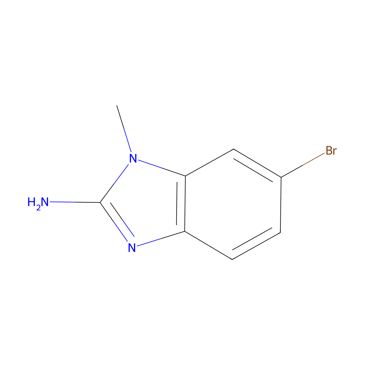 6-Bromo-1-methyl-1H-benzimidazol-2-amine molecular structure, CAS 24786-54-7