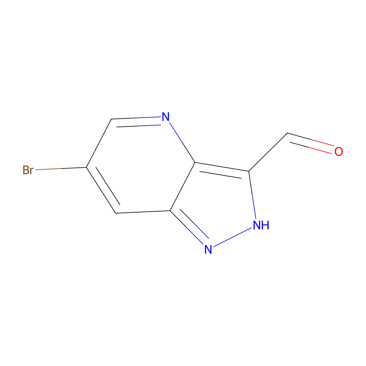 6-bromo-1H-pyrazolo[4,3-b]pyridine-3-carbaldehyde molecular structure, CAS 2478607-67-7