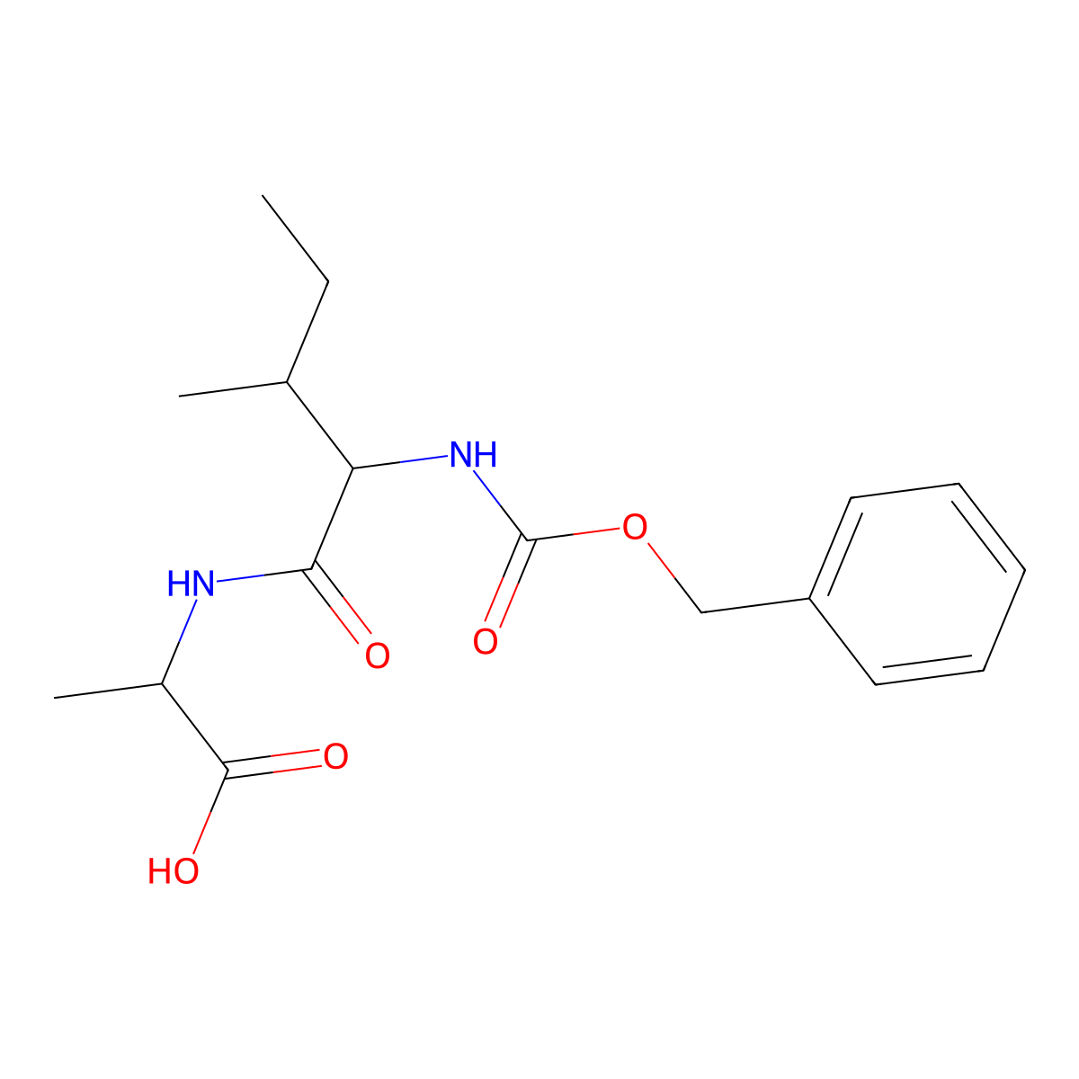 N-(N-((Phenylmethoxy)carbonyl)-L-isoleucyl)-L-alanine molecular structure, CAS 24787-83-5