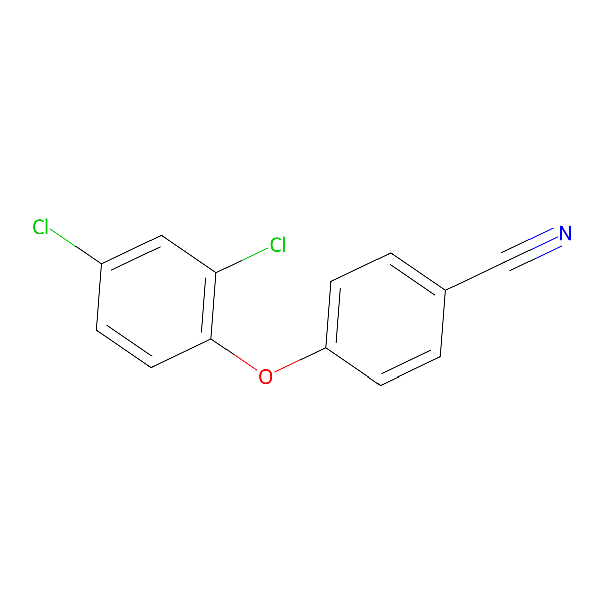 4-(2,4-Dichlorophenoxy)benzonitrile molecular structure, CAS 24789-52-4