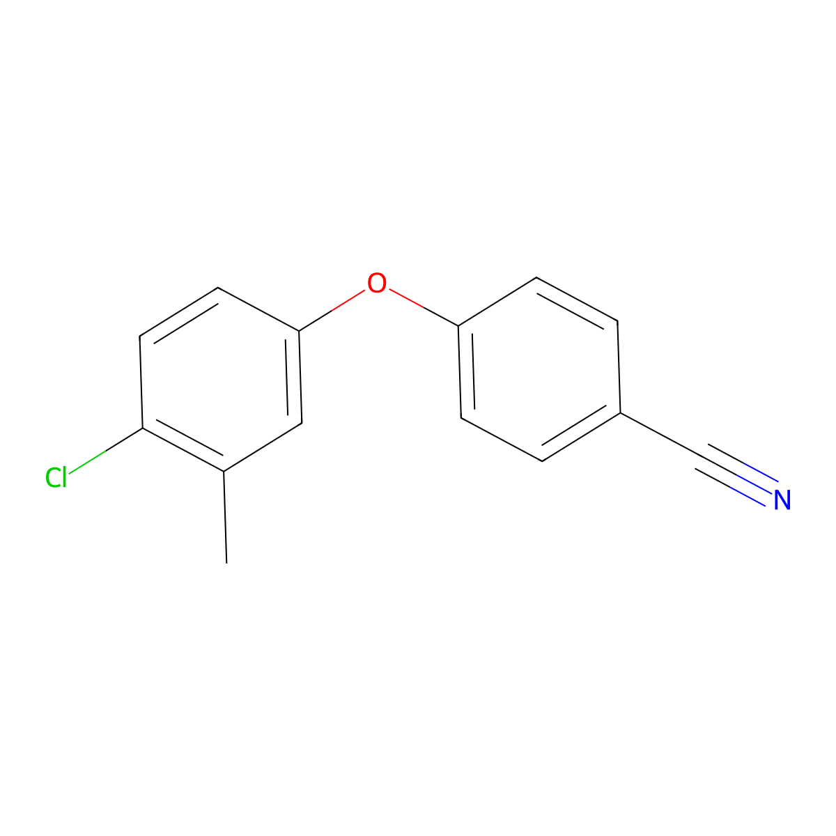 4-(4-Chloro-3-methylphenoxy)benzonitrile molecular structure, CAS 24789-55-7
