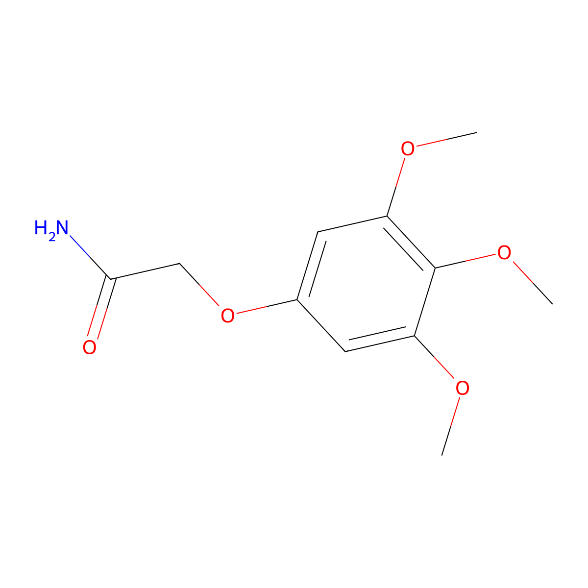Acetamide, 2-(3,4,5-trimethoxyphenoxy)- molecular structure, CAS 24789-73-9