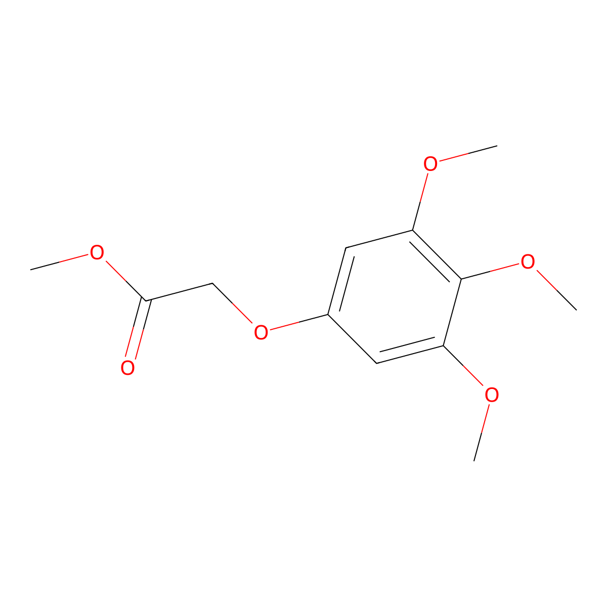 Methyl 2-(3,4,5-trimethoxyphenoxy)acetate molecular structure, CAS 24789-74-0