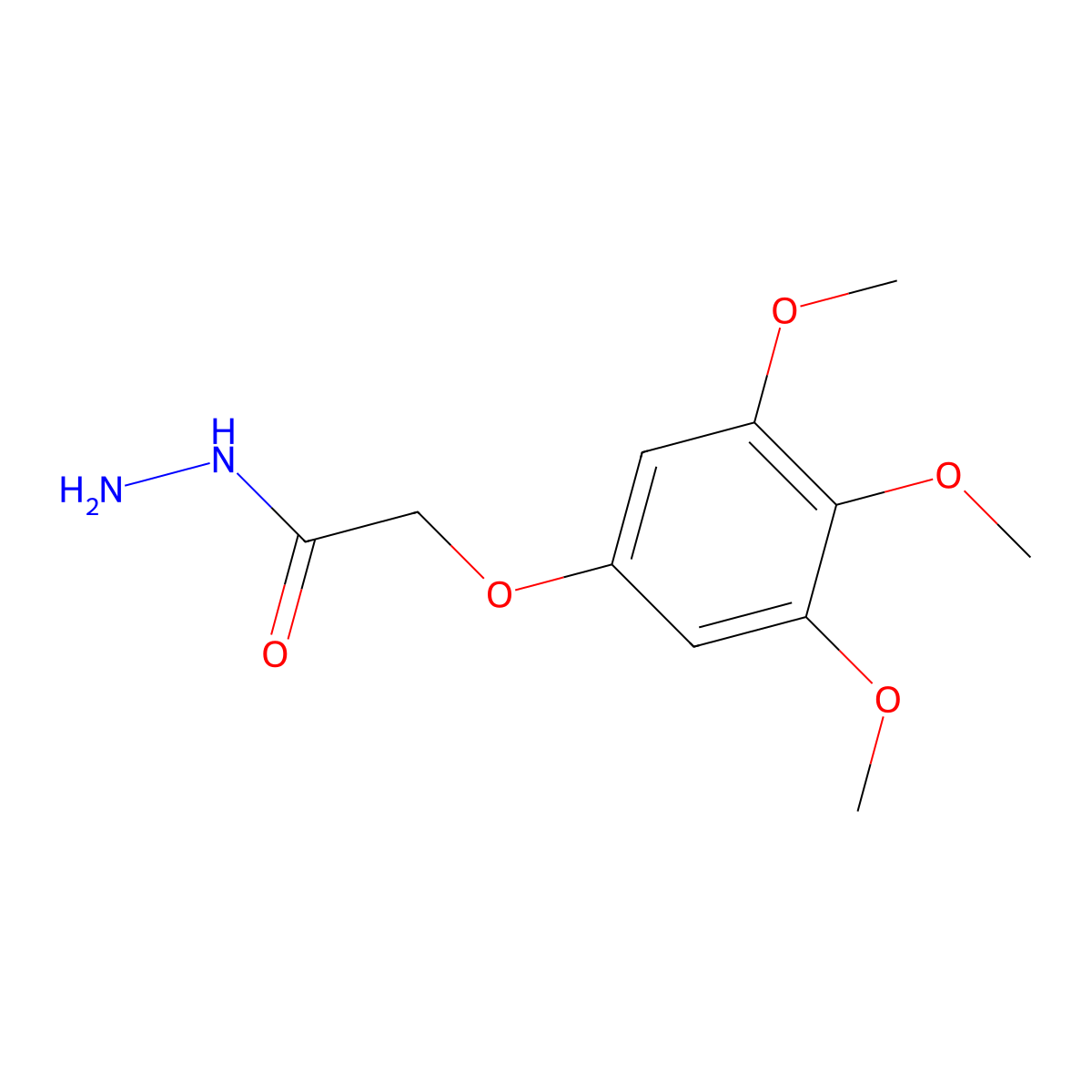 Acetic acid, (3,4,5-trimethoxyphenoxy)-, hydrazide molecular structure, CAS 24789-77-3