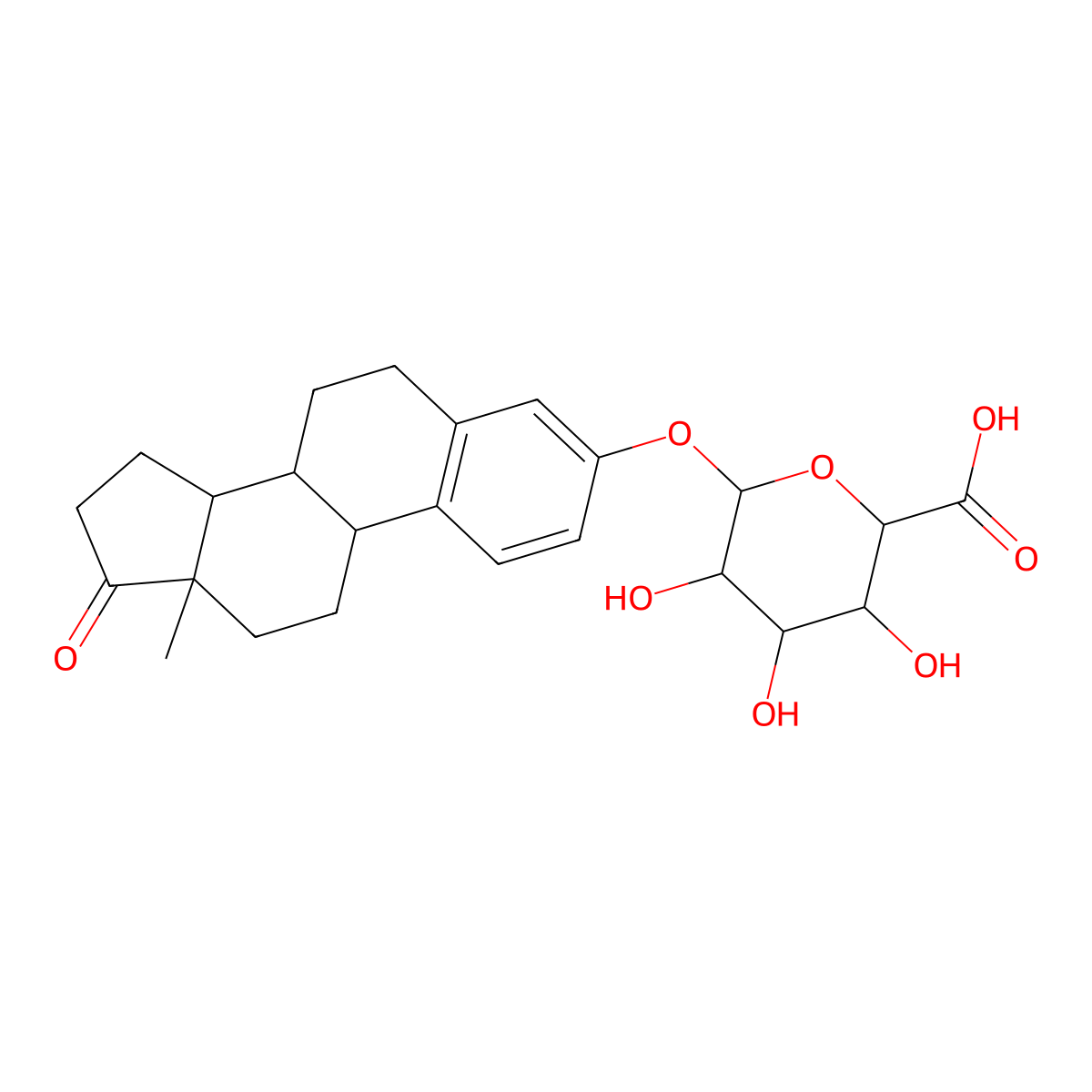 Estrone 3-glucuronide molecular structure, CAS 2479-90-5