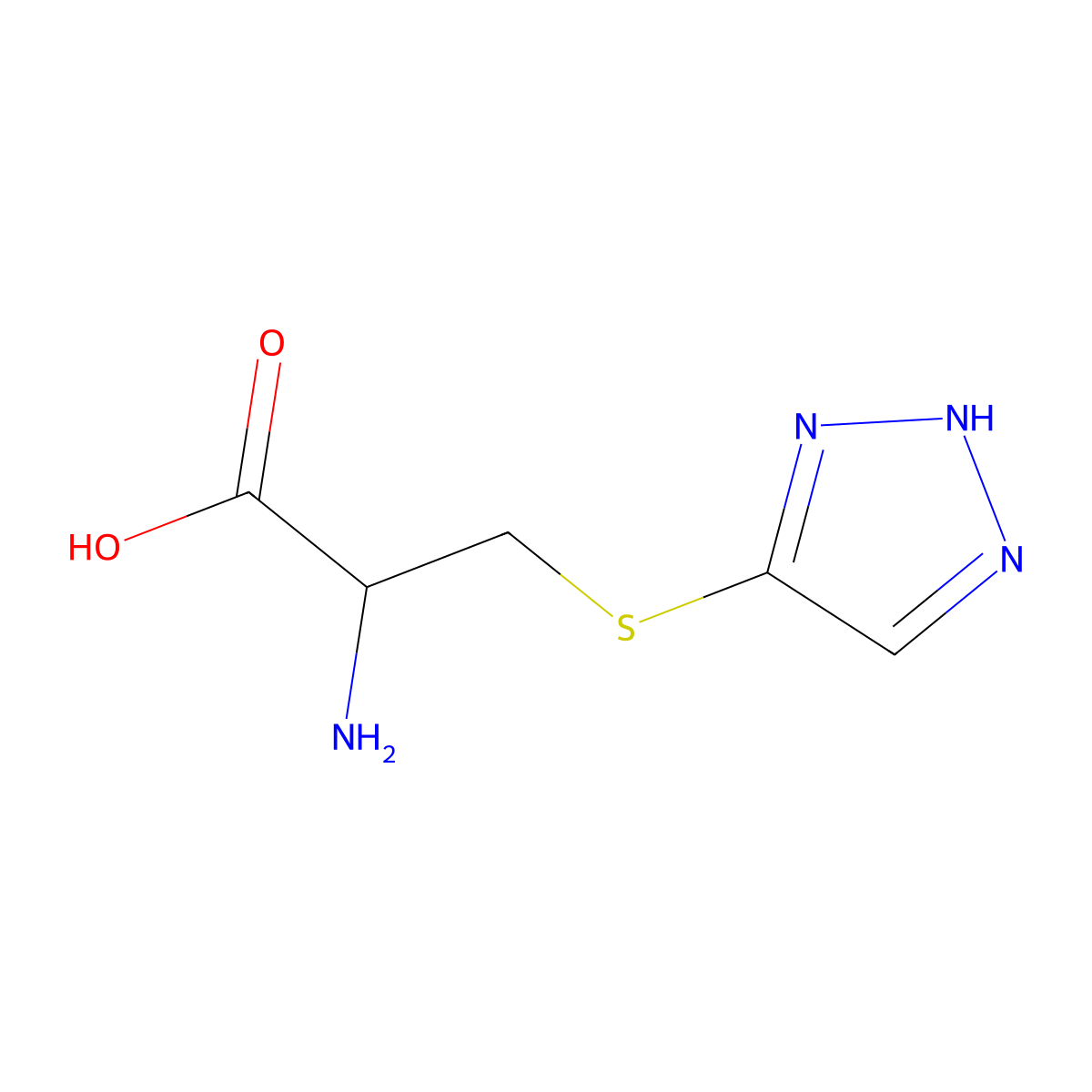 2-Amino-3-(1H-1,2,3-triazol-5-ylsulfanyl)propanoic acid molecular structure, CAS 247904-45-6