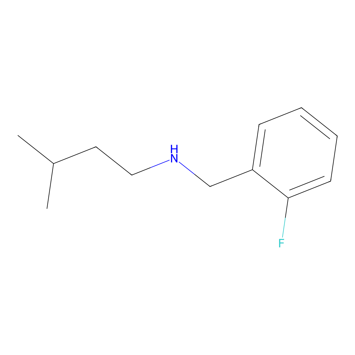 [(2-Fluorophenyl)methyl](3-methylbutyl)amine molecular structure, CAS 247907-27-3