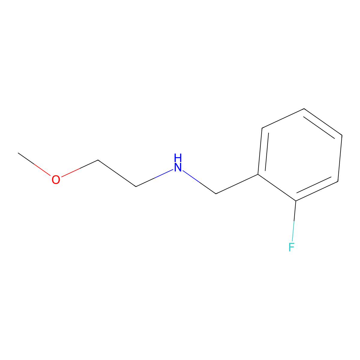 N-(2-fluorobenzyl)-2-methoxyethanamine molecular structure, CAS 247907-28-4