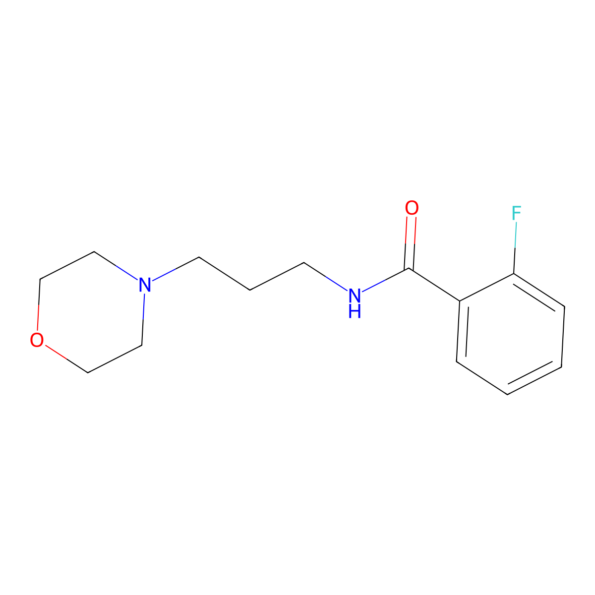 2-Fluoro-N-(3-morpholinopropyl)benzamide molecular structure, CAS 247907-30-8