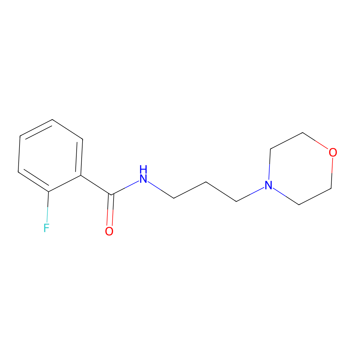 2-Fluoro-N-(3-morpholinopropyl)benzamide molecular structure, CAS 247907-30-8