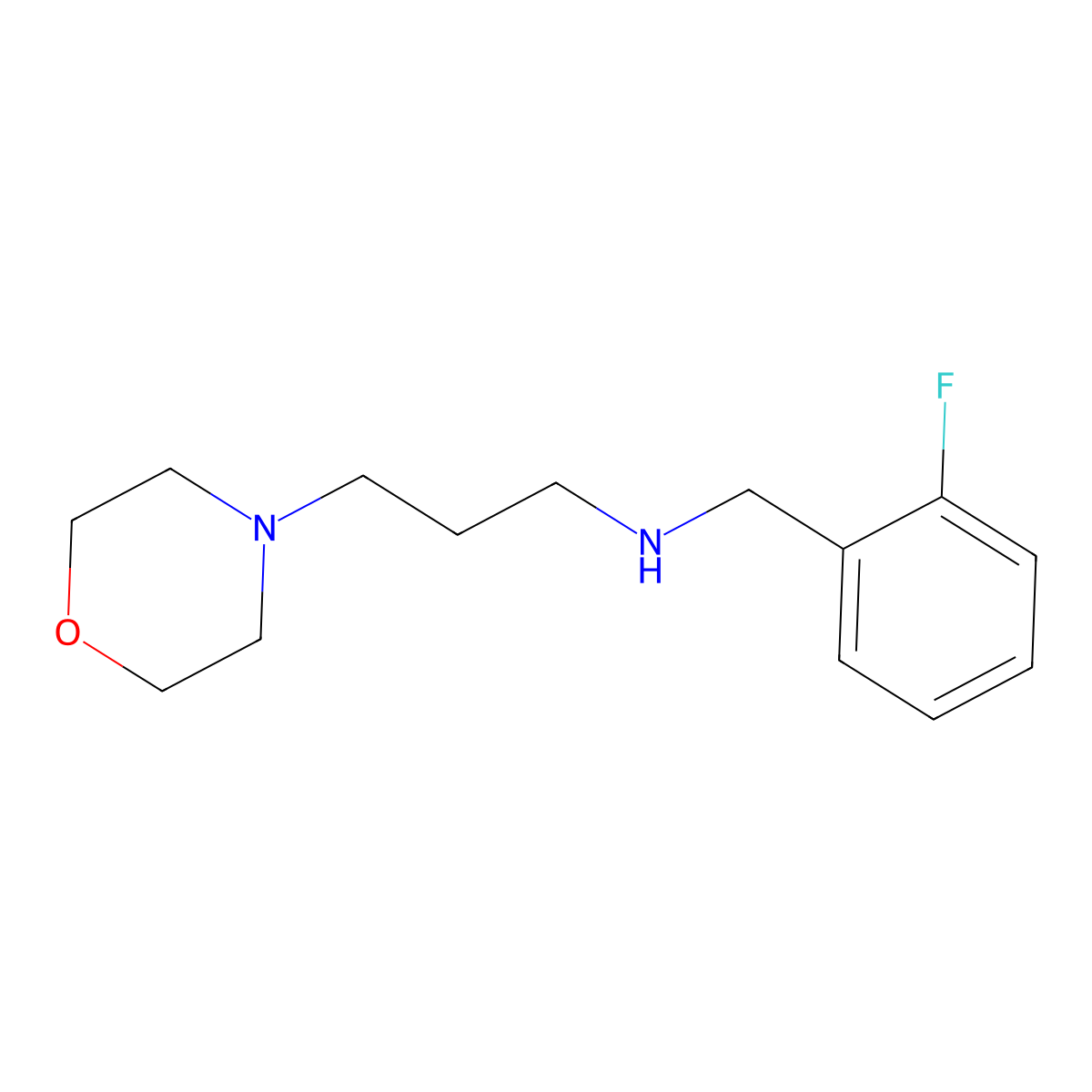 (2-Fluoro-benzyl)-(3-morpholin-4-yl-propyl)-amine molecular structure, CAS 247907-33-1
