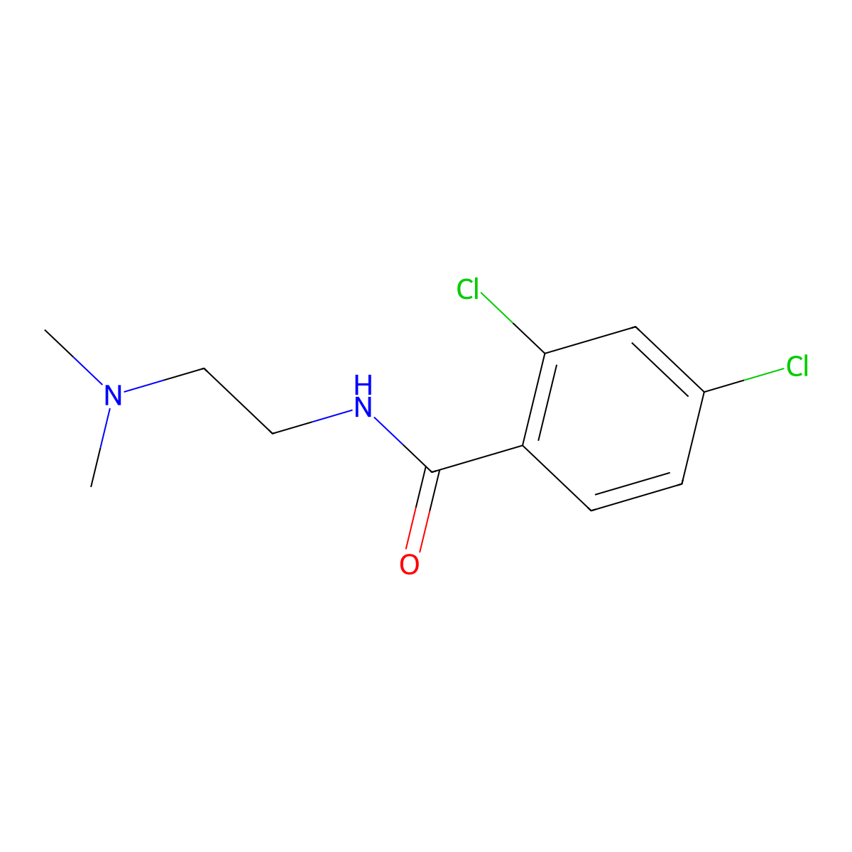 2,4-dichloro-N-[2-(dimethylamino)ethyl]benzamide molecular structure, CAS 247907-38-6