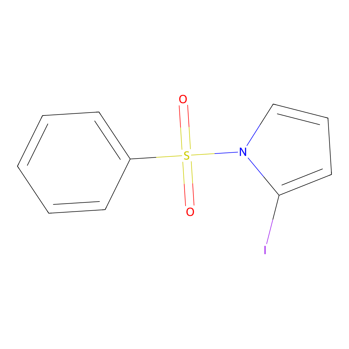 2-Iodo-1-(phenylsulfonyl)-1H-pyrrole molecular structure, CAS 247922-33-4