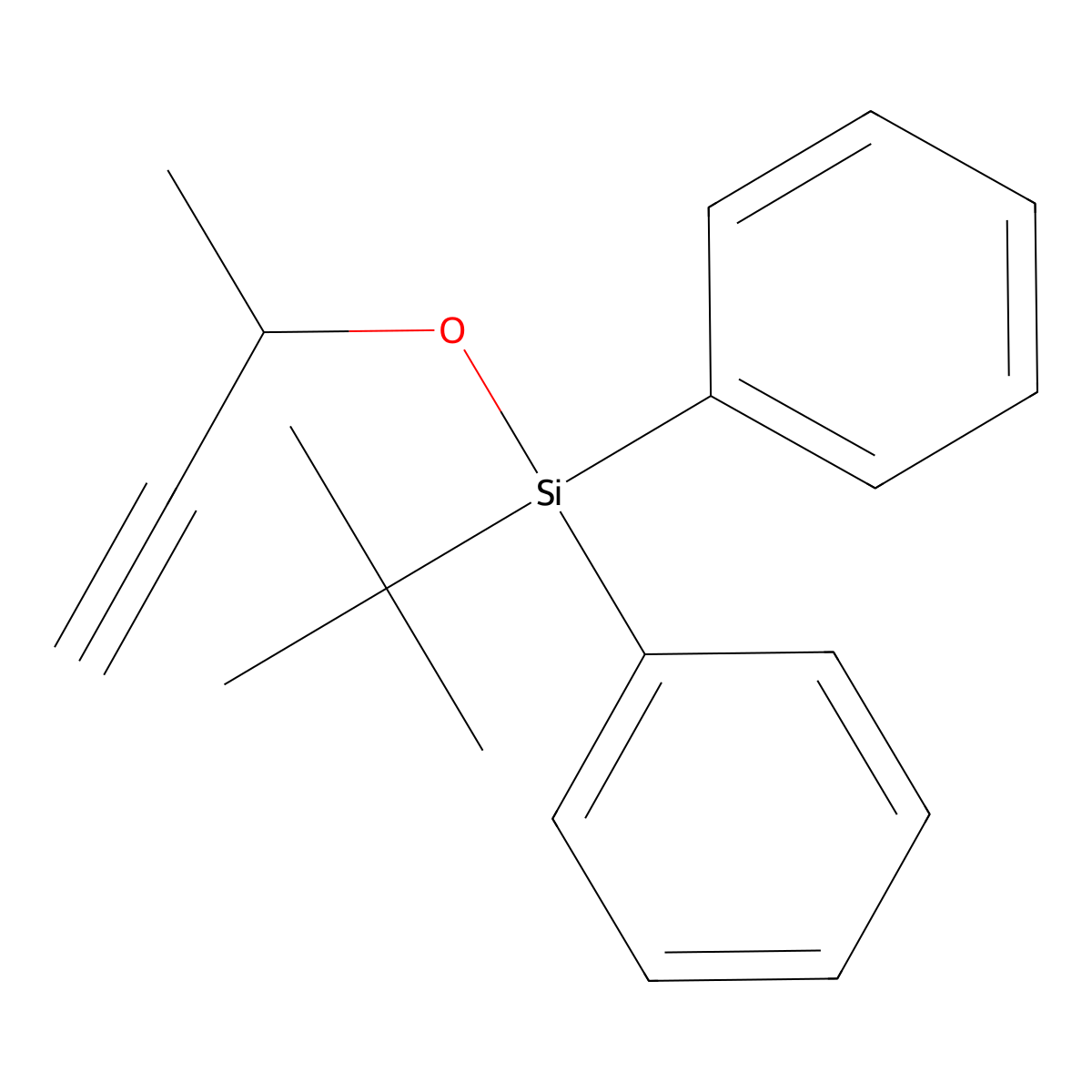 1,1'-[(1,1-Dimethylethyl)[(1-methyl-2-propyn-1-yl)oxy]silylene]bis[benzene] molecular structure, CAS 247923-45-1