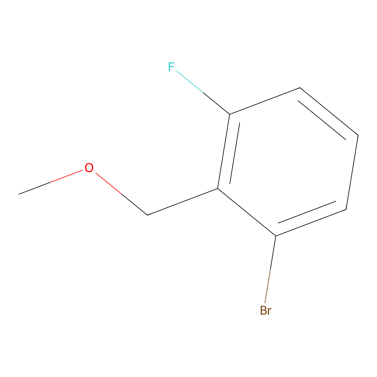 1-Bromo-3-fluoro-2-(methoxymethyl)benZene molecular structure, CAS 2479975-72-7