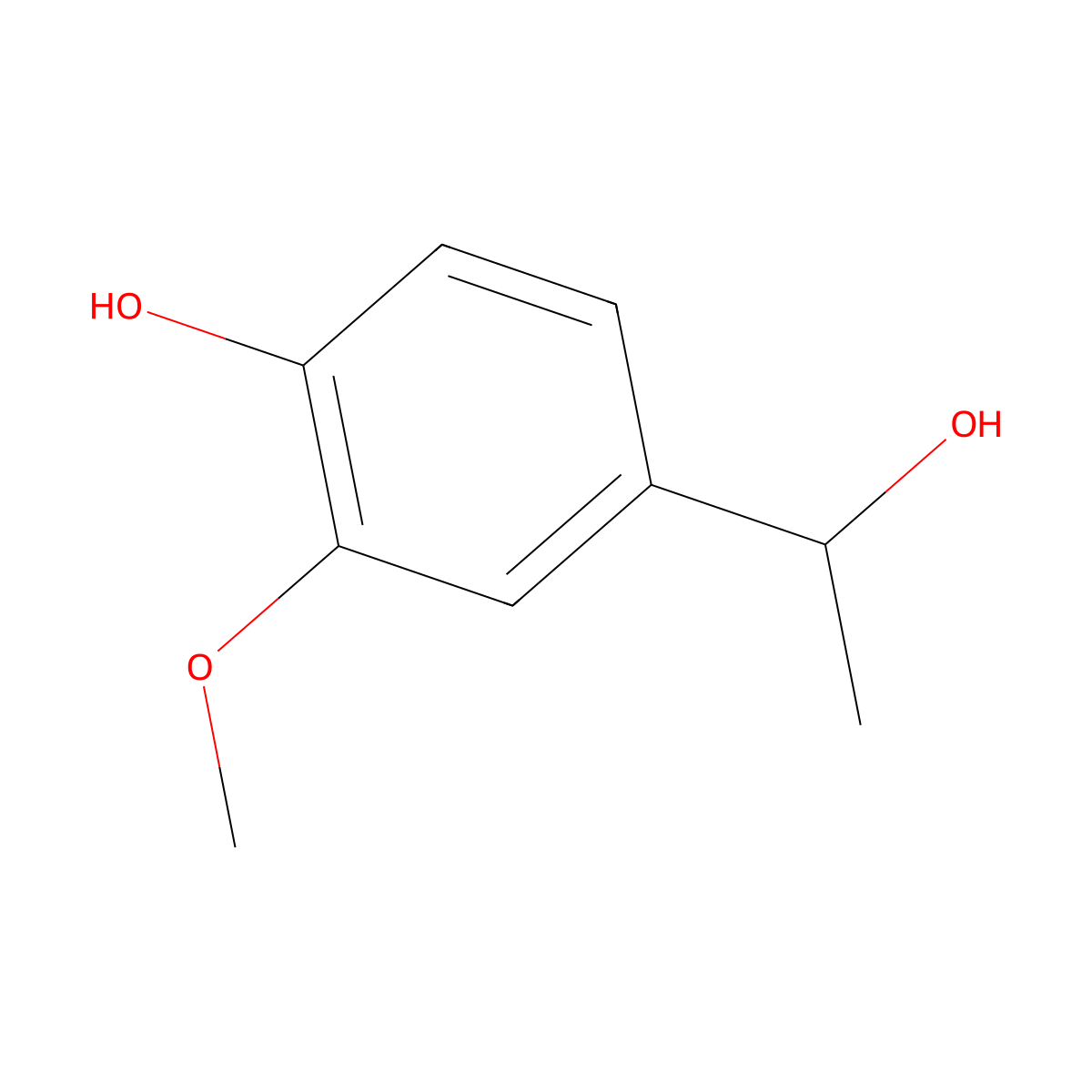 4-Hydroxy-3-methoxy-alpha-methylbenzyl Alcohol molecular structure, CAS 2480-86-6