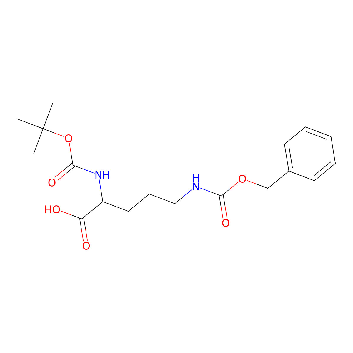(2S)-5-{[(benzyloxy)carbonyl]amino}-2-{[(tert-butoxy)carbonyl]amino}pentanoic acid molecular structure, CAS 2480-93-5