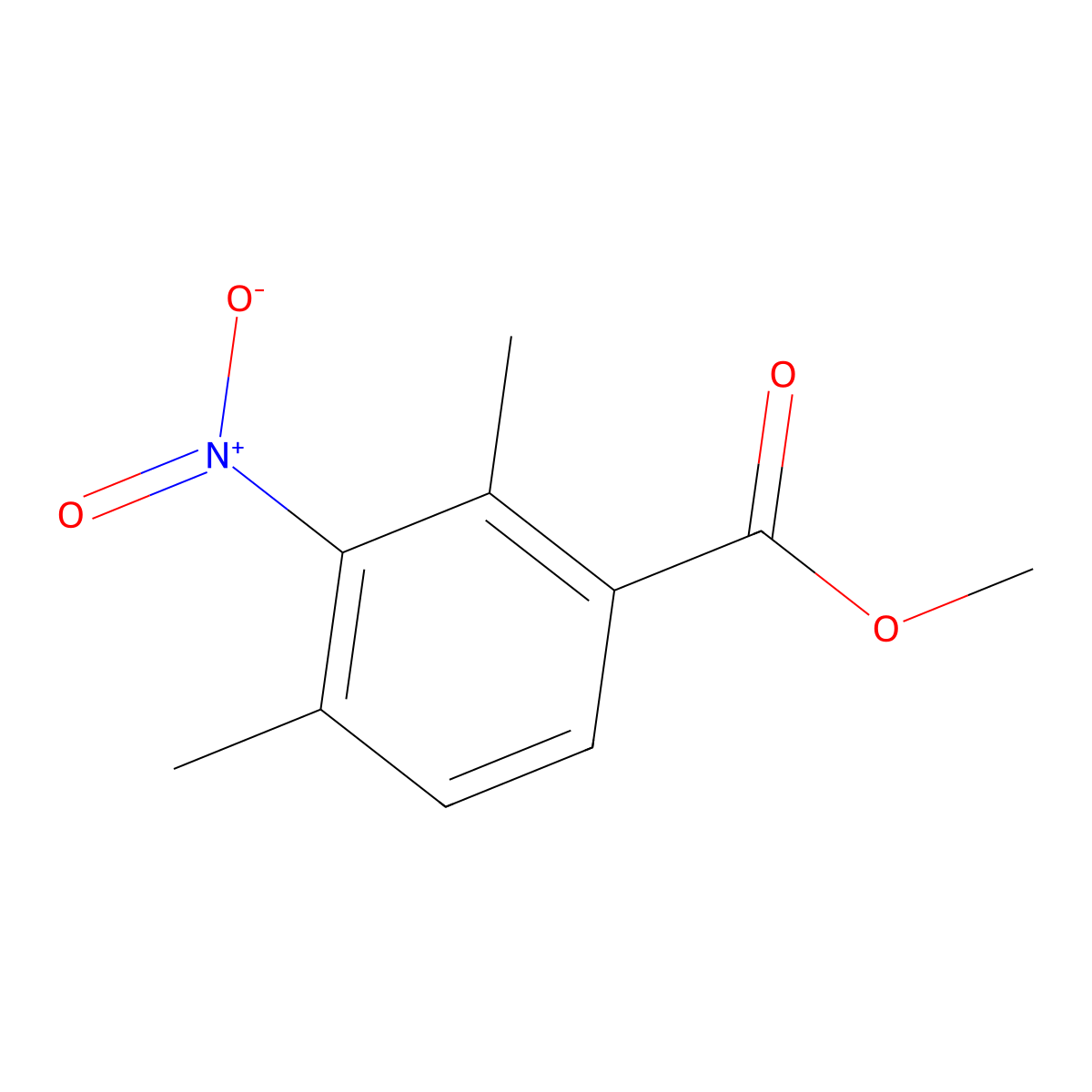 Methyl 2,4-dimethyl-3-nitrobenzoate molecular structure, CAS 24805-54-7