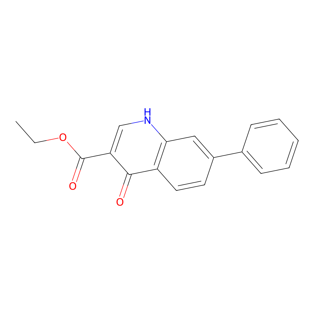 Ethyl 4-hydroxy-7-phenyl-3-quinolinecarboxylate molecular structure, CAS 24805-56-9
