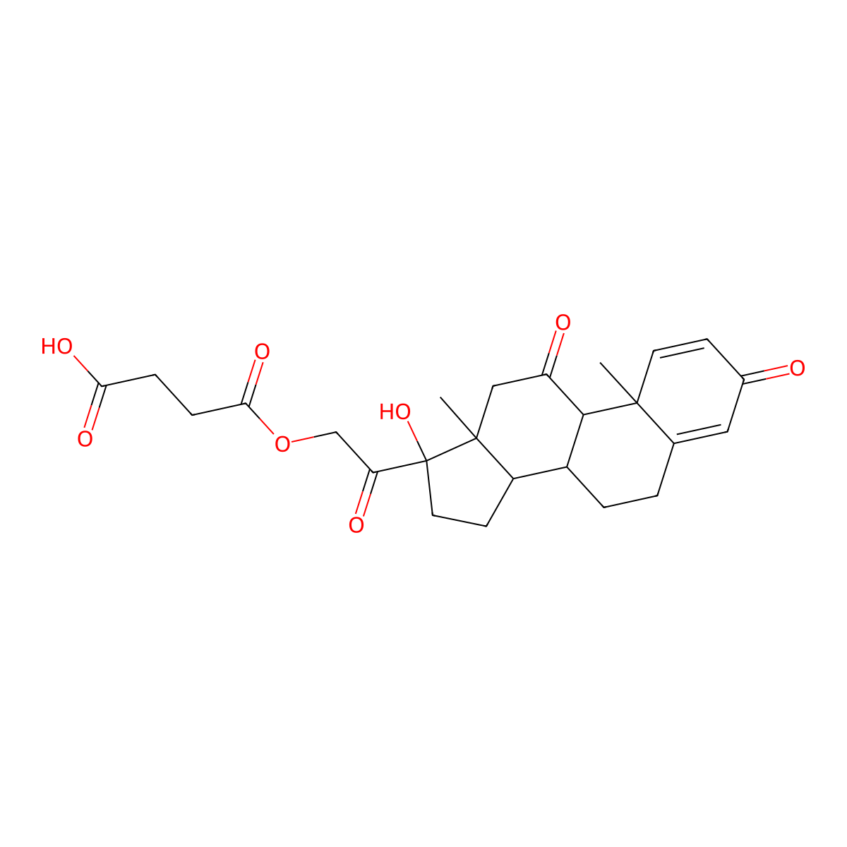 4-[2-(17-Hydroxy-10,13-dimethyl-3,11-dioxo-6,7,8,9,12,14,15,16-octahydrocyclopenta[a]phenanthren-17-yl)-2-oxoethoxy]-4-oxobutanoic acid molecular structure, CAS 24808-87-5