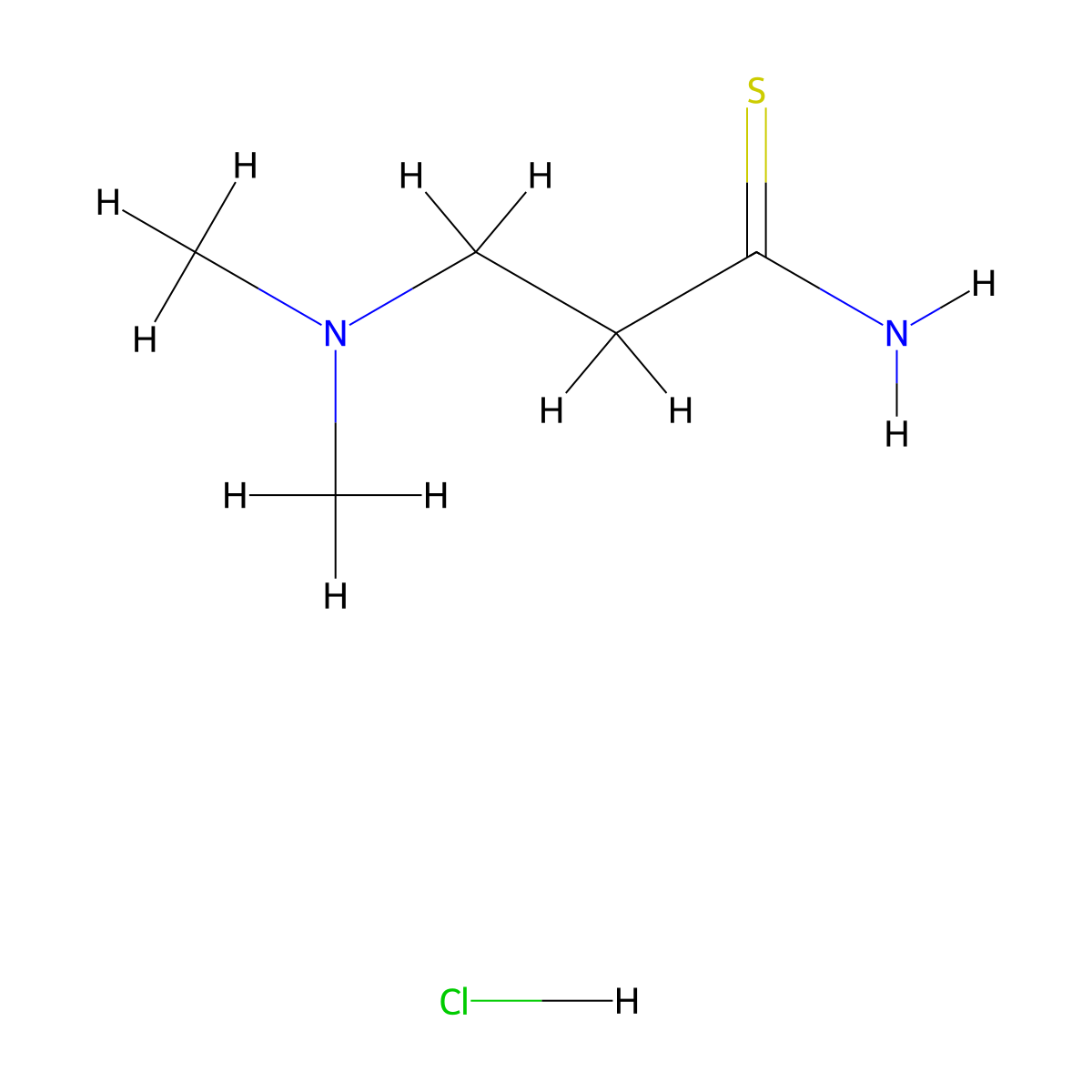3-(Dimethylamino)propanethioamide hydrochloride molecular structure, CAS 24812-53-1