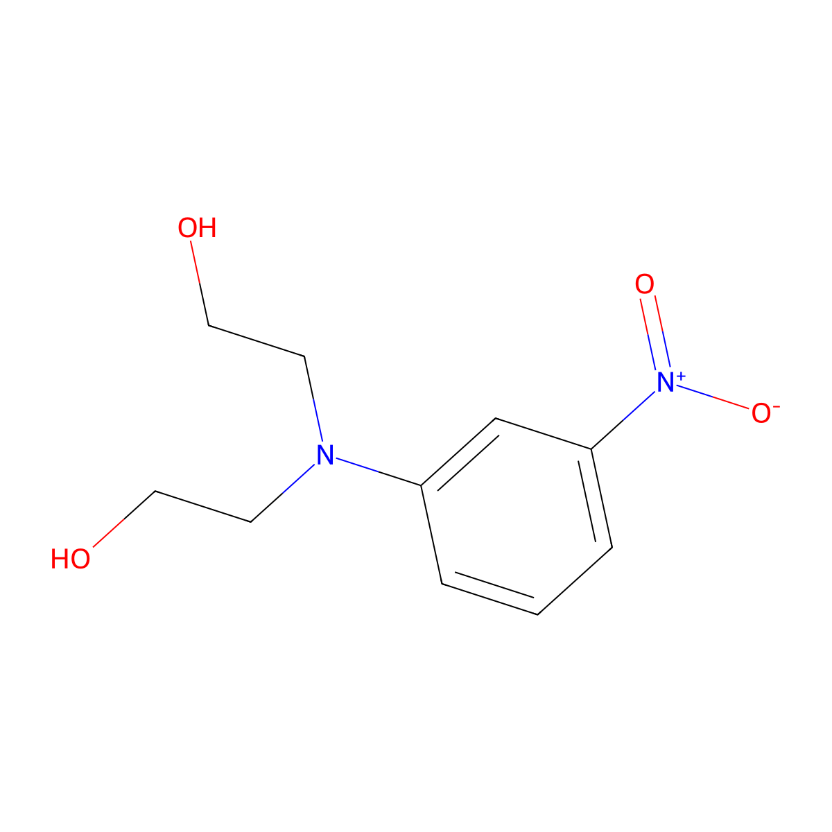 Ethanol, 2,2'-((3-nitrophenyl)imino)bis- molecular structure, CAS 24812-82-6