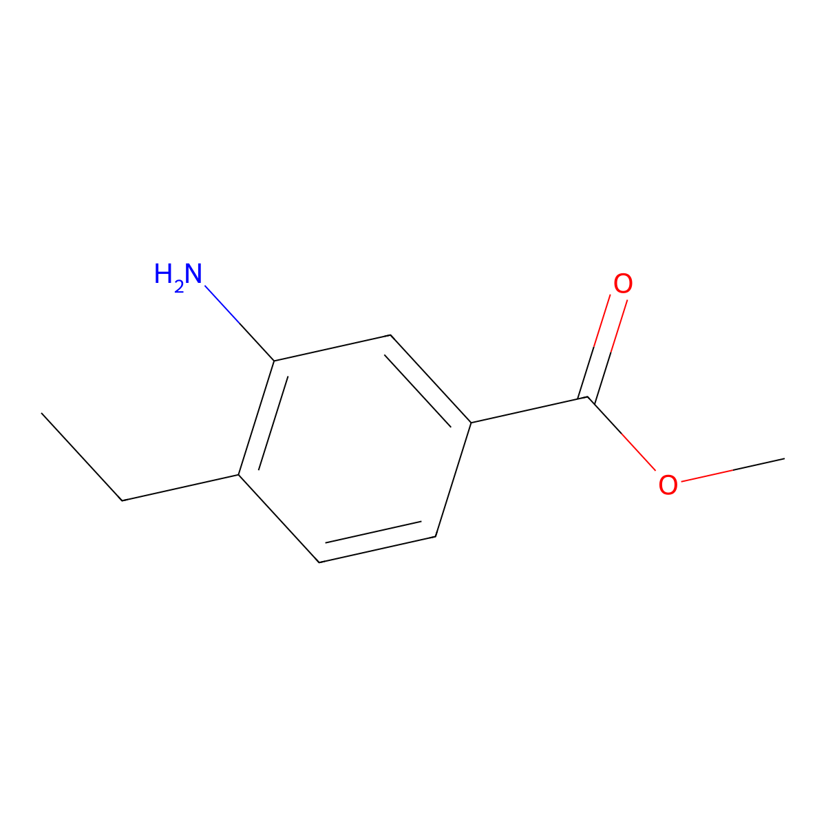 Methyl 3-amino-4-ethylbenzoate molecular structure, CAS 24812-93-9
