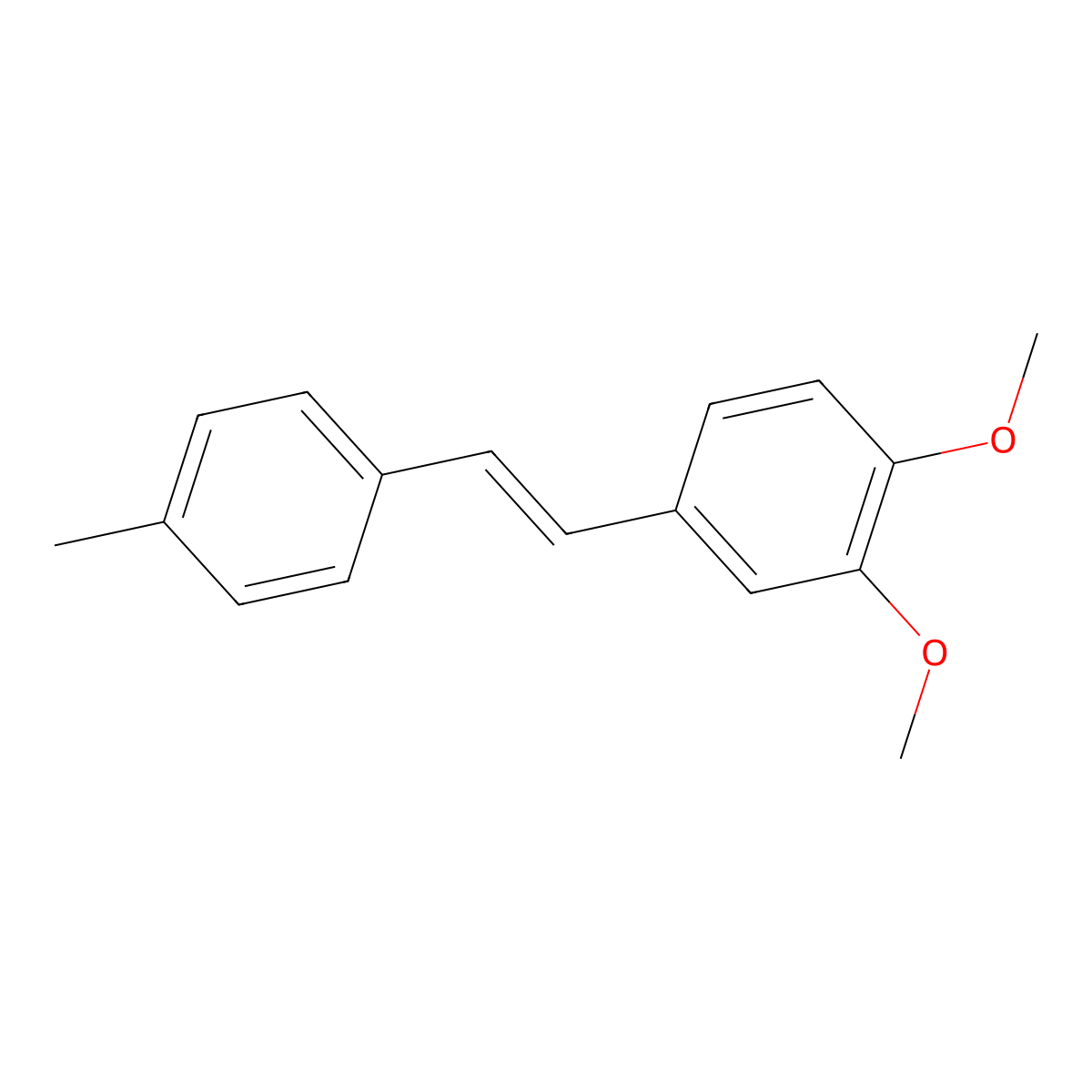 1,2-dimethoxy-4-[(E)-2-(4-methylphenyl)ethenyl]benzene molecular structure, CAS 24815-56-3