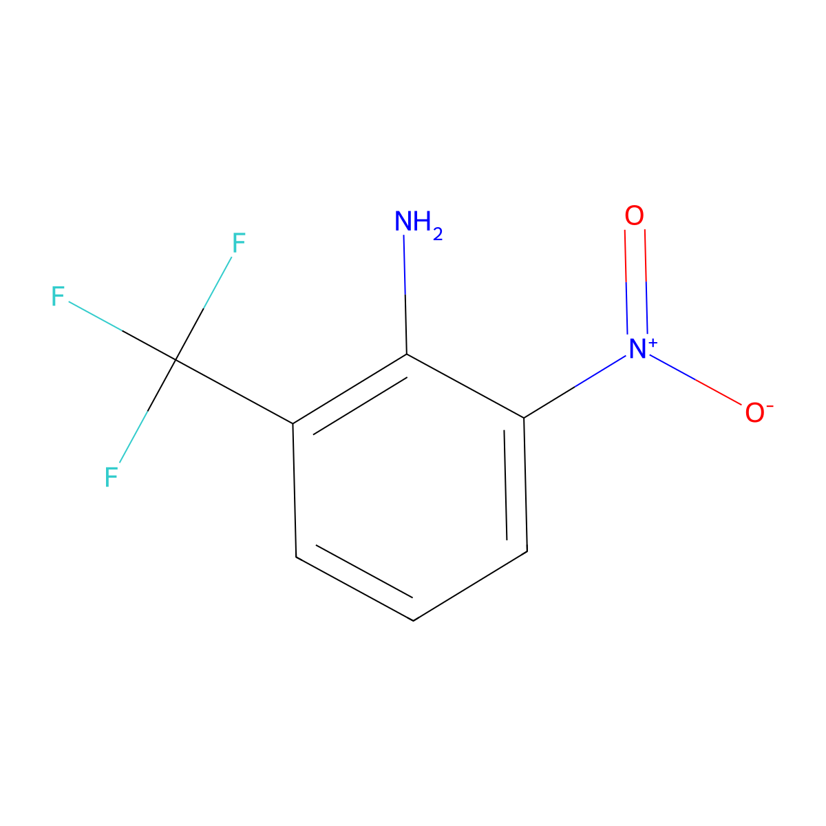 2-Amino-3-nitrobenzotrifluoride molecular structure, CAS 24821-17-8