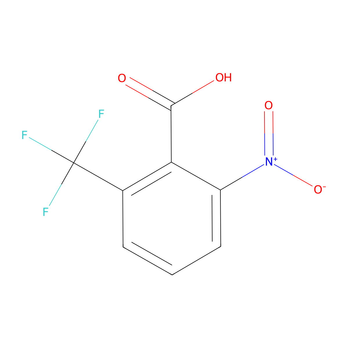2-Nitro-6-(trifluoromethyl)benzoic acid molecular structure, CAS 24821-18-9