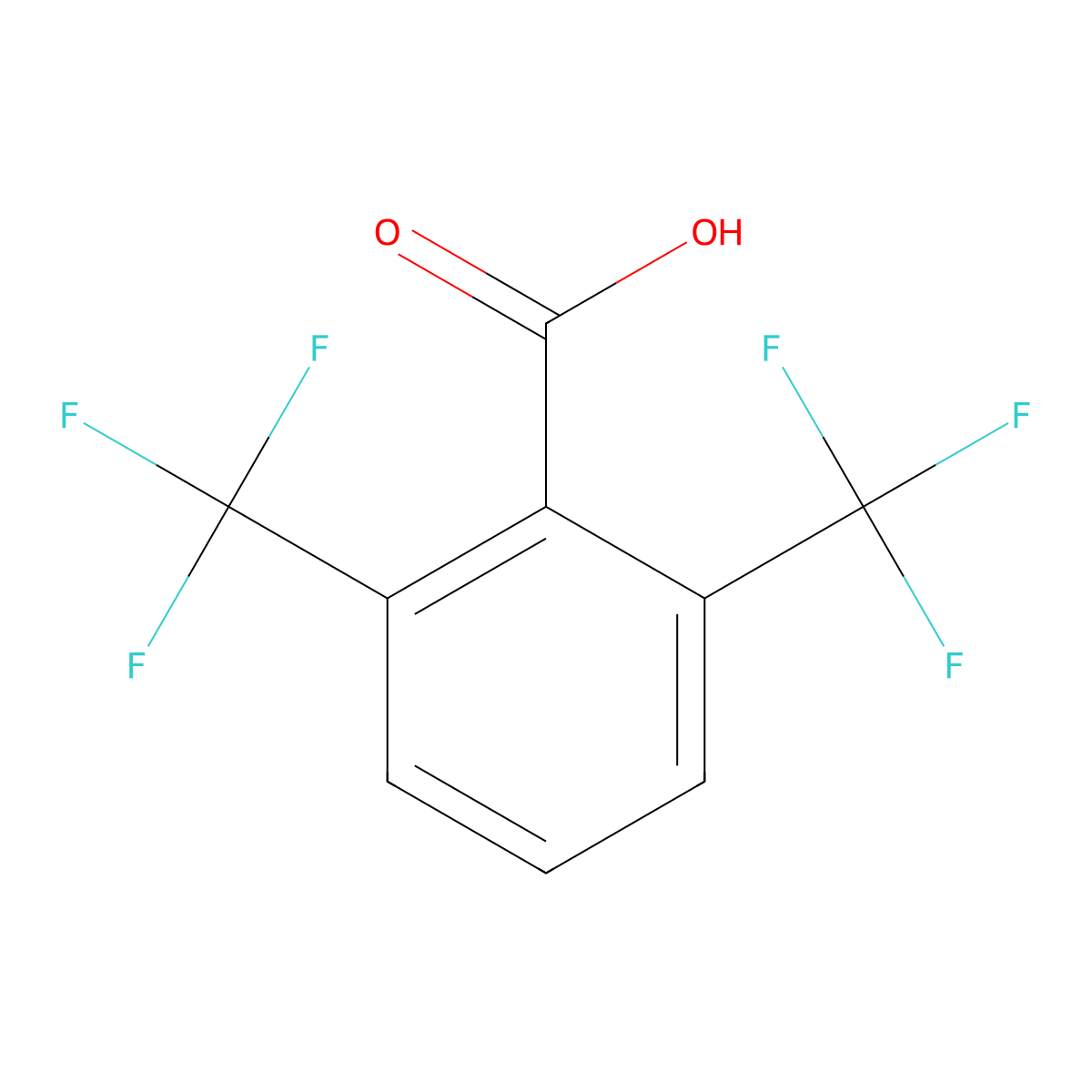 2,6-Bis(trifluoromethyl)benzoic acid molecular structure, CAS 24821-22-5